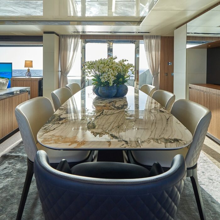 NIKITA Superyacht dining room