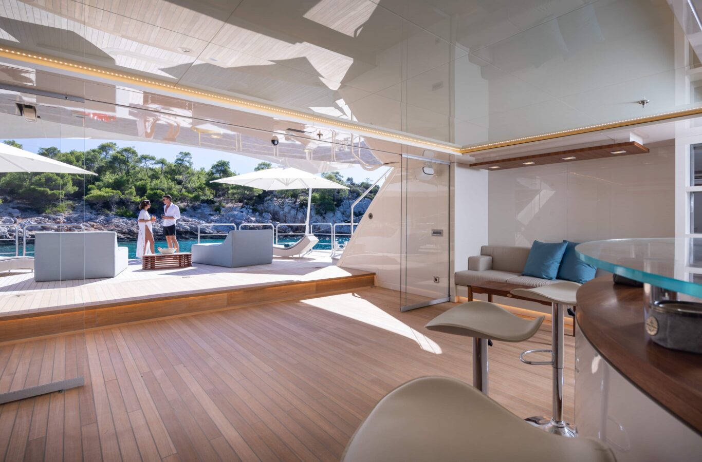 inside superyacht